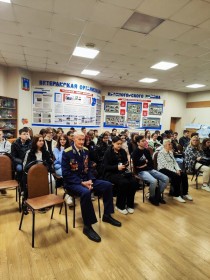 17 мая 2023 года студенты техникума приняли участие в Всероссийской военно-патриотической просветительской акции "Знание. Герои", которая прошла в МУ "Клуб "Досуг"